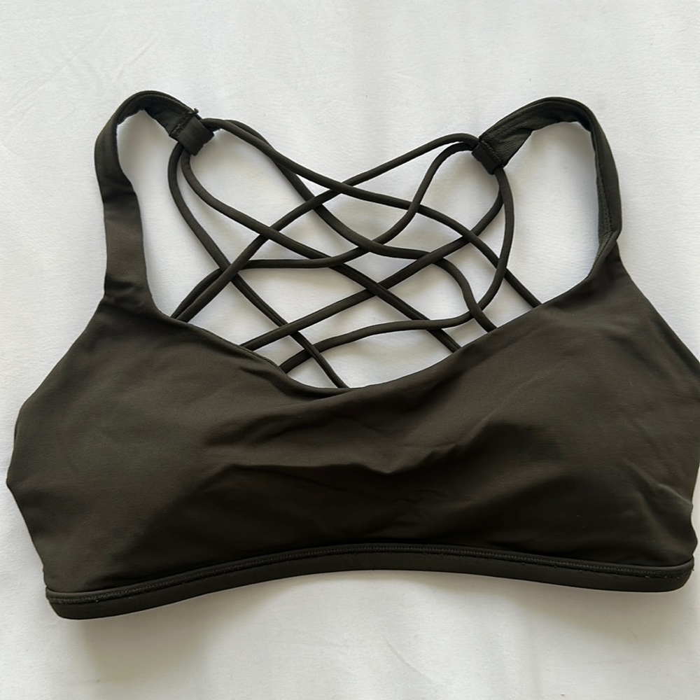 Olive green free to be wild lululemon bra